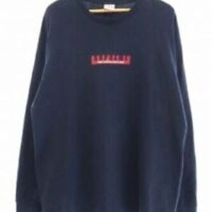 Supreme 18Aw 1994 Front Arm Print L/S Tee Long Sleeve Navy Blue 87808